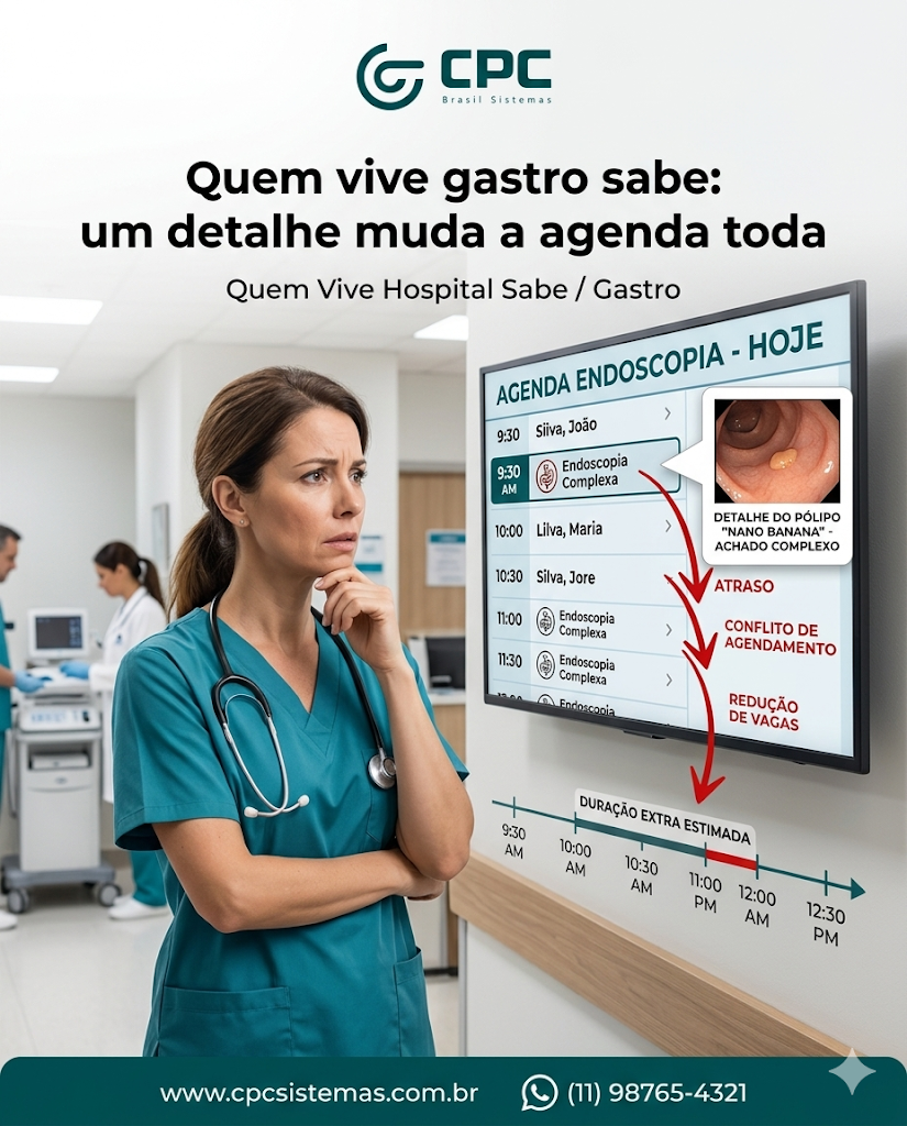 Na gastro, um detalhe no preparo, no atraso ou no laudo muda a agenda inteira. ✅

Quem vive o setor sabe como o processo precisa estar bem amarrado.