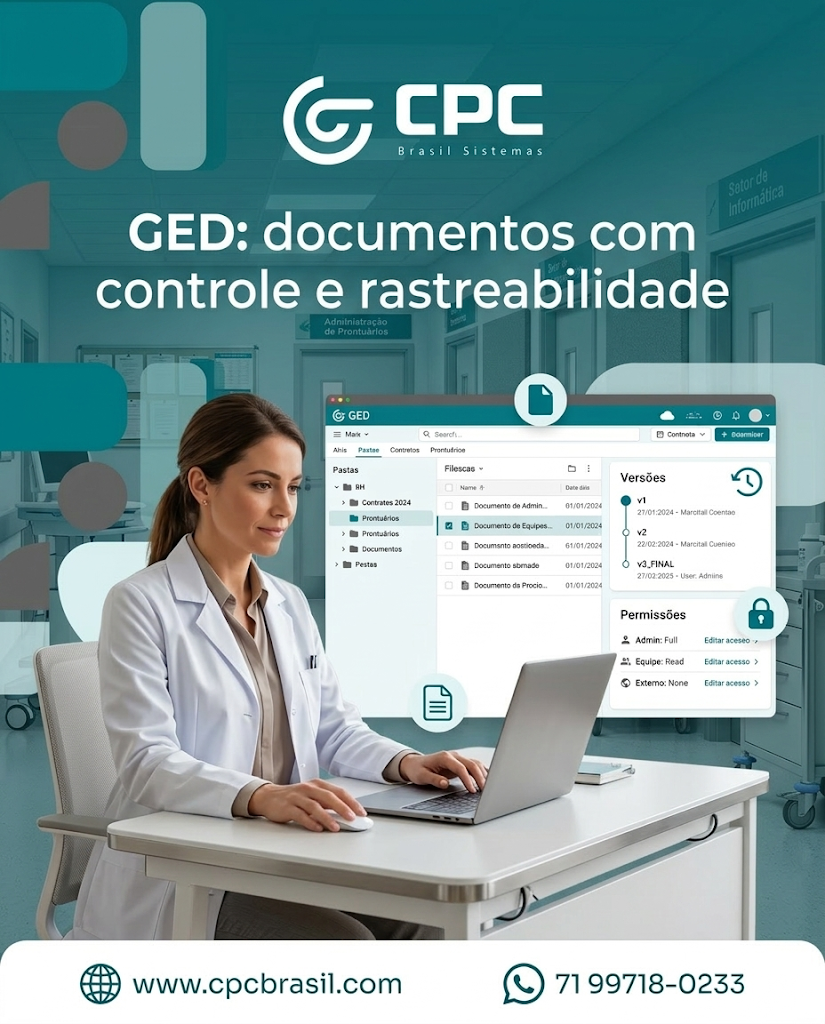 Chega de documento perdido e versão errada. ✅
Com GED, você centraliza arquivos, controla permissões, mantém histórico e garante rastreabilidade.

Organização que vira segurança e agilidade.