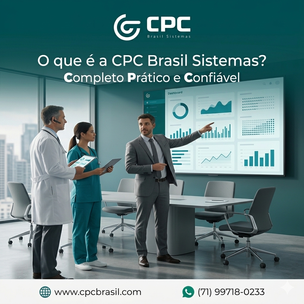 A CPC Brasil Sistemas é uma empresa de tecnologia focada em **gestão hospitalar e clínica**, entregando um ecossistema completo para a operação e a gestão. ✅

Com o CPC/SAPI, você integra em um único lugar:
• Assistencial (PEP, evolução, SAE)
• Faturamento (TISS, auditoria, glosas)
• Financeiro e indicadores
• Laboratório, radiologia, integrações e muito mais

Tecnologia aplicada à rotina real — com confiança e evolução contínua.

🌐 www.cpcbrasil.com
📲 (71) 99718-0233